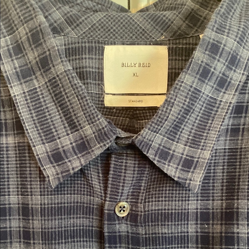 Billy Reid Blue Casual Button Down Shirt Classic Style